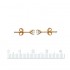 Earrings Gold plated 18Kt Serti clos 4 griffes ronds Ø 4 Earrings Gold plated 18Kt Serti clos 4 griffes ronds Ø 4