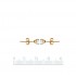 Earrings Gold plated 18Kt Serti clos 4 griffes ronds Ø 5 Earrings Gold plated 18Kt Serti clos 4 griffes ronds Ø 5