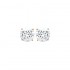Earrings Gold plated 18Kt Serti clos 4 griffes ronds Ø 6 Earrings Gold plated 18Kt Serti clos 4 griffes ronds Ø 6