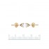 Earrings Gold plated 18Kt Serti clos 4 griffes ronds Ø 6 Earrings Gold plated 18Kt Serti clos 4 griffes ronds Ø 6