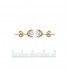 Earrings Gold plated 18Kt Serti clos 4 griffes ronds Ø 8 Earrings Gold plated 18Kt Serti clos 4 griffes ronds Ø 8