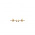Earrings Gold plated 18Kt Serti clos ronds Ø 3 Earrings Gold plated 18Kt Serti clos ronds Ø 3