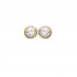 Earrings Gold plated 18Kt Serti clos ronds Ø 5 Earrings Gold plated 18Kt Serti clos ronds Ø 5