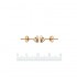 Earrings Gold plated 18Kt Serti clos ronds Ø 5 Earrings Gold plated 18Kt Serti clos ronds Ø 5