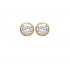 Earrings Gold plated 18Kt Serti clos ronds Ø 6 Earrings Gold plated 18Kt Serti clos ronds Ø 6
