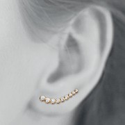 BOUCLES D'OREILLES Contours d'oreilles Plaqué or 18Kt