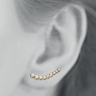 Earrings Gold plated 18 Kt ear cuffs