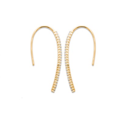 Earrings Gold plated 18Kt collection "Diamonds" 