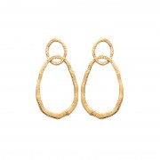 BOUCLES D'OREILLES Plaqué or Collection "Or marteler"