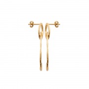 BOUCLES D'OREILLES Plaqué or Collection "Or marteler"