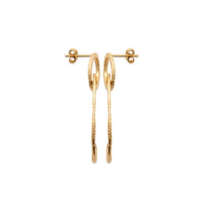 Earrings Gold plated 18Kt collection "Gold minted"