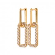 BOUCLES D'OREILLES Plaqué or Collection "Trombone"