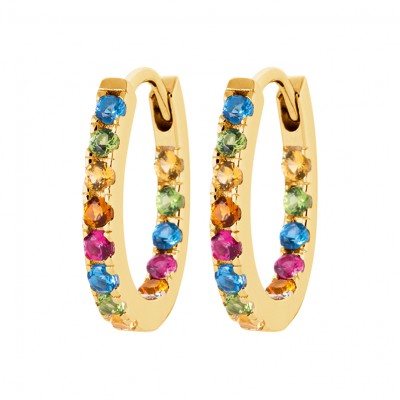Earrings Gold plated 18Kt collection "Diamonds" 