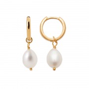 BOUCLES D'OREILLES Plaqué or Collection "Perles"