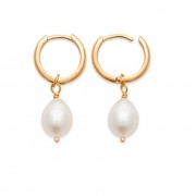 BOUCLES D'OREILLES Plaqué or Collection "Perles"