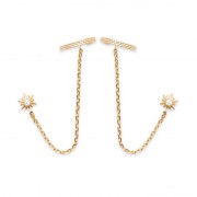 BOUCLES D'OREILLES Plaqué or Collection "Mon soleil"