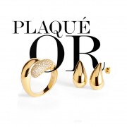 BOUCLES D'OREILLES "Gouttes" Plaqué or Collection "Urban"