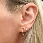 BOUCLES D'OREILLES Plaqué or Collection "Diamonds"