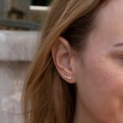 BOUCLES D'OREILLES Contours d'oreilles Plaqué or 18Kt