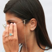 BOUCLES D'OREILLES Contours d'oreilles Plaqué or 18Kt