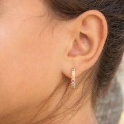 BOUCLES D'OREILLES Plaqué or Collection "Diamonds"