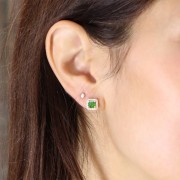 BOUCLES D'OREILLES Plaqué or Collection "Diamonds" (avec l’oxyde de zirconium)