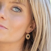 BOUCLES D'OREILLES Collection "mon Soleil" Agate