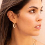 BOUCLES D'OREILLES Plaqué or Collection "Trombone"