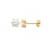 Earrings Gold plated 18Kt Serti clos 6 griffes ronds Ø 6 Earrings Gold plated 18Kt Serti clos 6 griffes ronds Ø 6
