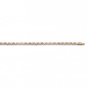 BRACELET Plaqué or 750 "Pavé de diamants" (avec l’oxyde de zirconium)