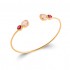 GOLD PLATED BRACELET "Quartz rose" GOLD PLATED BRACELET "Quartz rose"