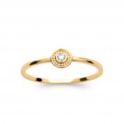 Bague Plaqué or 750 Collection "Diamonds"
