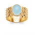 GOLD PLATED RING Collection "Semi-precious stones" Agate bleu GOLD PLATED RING Collection "Semi-precious stones" Agate bleu