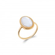 Bague Plaqué or 18Kt Collection "Jolie Nacre"