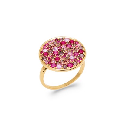 GOLD PLATED Ring 18Kt collection "Diamonds"