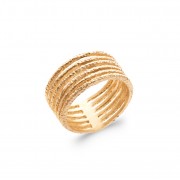BAGUE Plaqué OR 18Kt Collection "Or marteler"