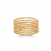 BAGUE Plaqué OR 18Kt Collection "Or marteler"