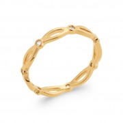 Bague Plaqué or 750 Collection "Diamonds"