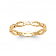 Bague Plaqué or 750 Collection "Diamonds"