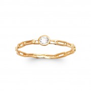 Bague Plaqué or 750 Collection "Diamonds"