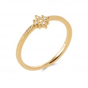 Bague Plaqué or 750 Collection "Diamonds"