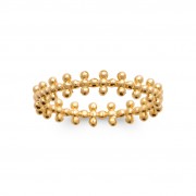 BAGUE Plaqué OR 750 3mic Collection "Bohème"