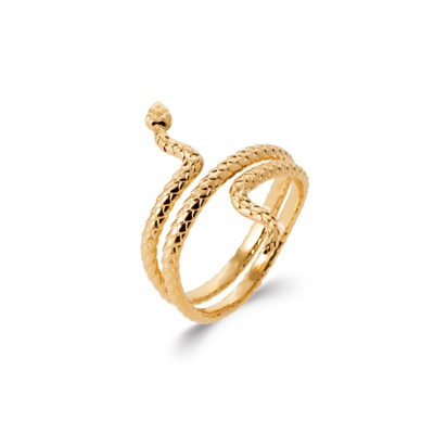 GOLD PLATED Ring 18Kt collection "Serpent" 