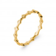 BAGUE Plaqué OR 750 Collection "Or marteler"