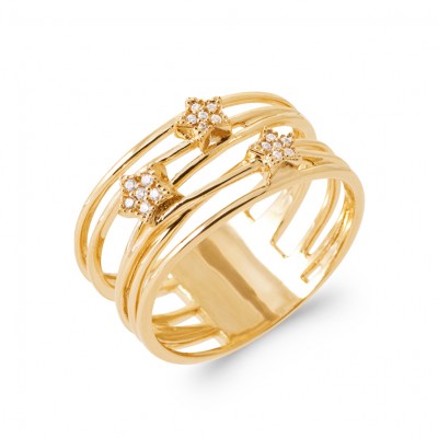 GOLD PLATED Ring 18Kt collection "My star"