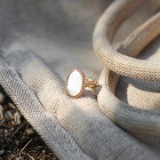 Bague Plaqué or 18Kt Collection "Jolie Nacre"