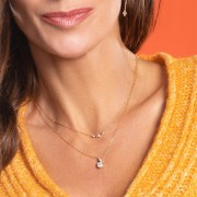 COLLIER PLAQUE OR 18Kt Collection "Diamonds"