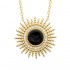 NECKLACE GOLD PLATED "Agate noire" NECKLACE GOLD PLATED "Agate noire"