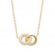 COLLIER Plaqué or 18Kt Collection "Diamonds"