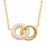 COLLIER Plaqué or 18Kt Collection "Diamonds"